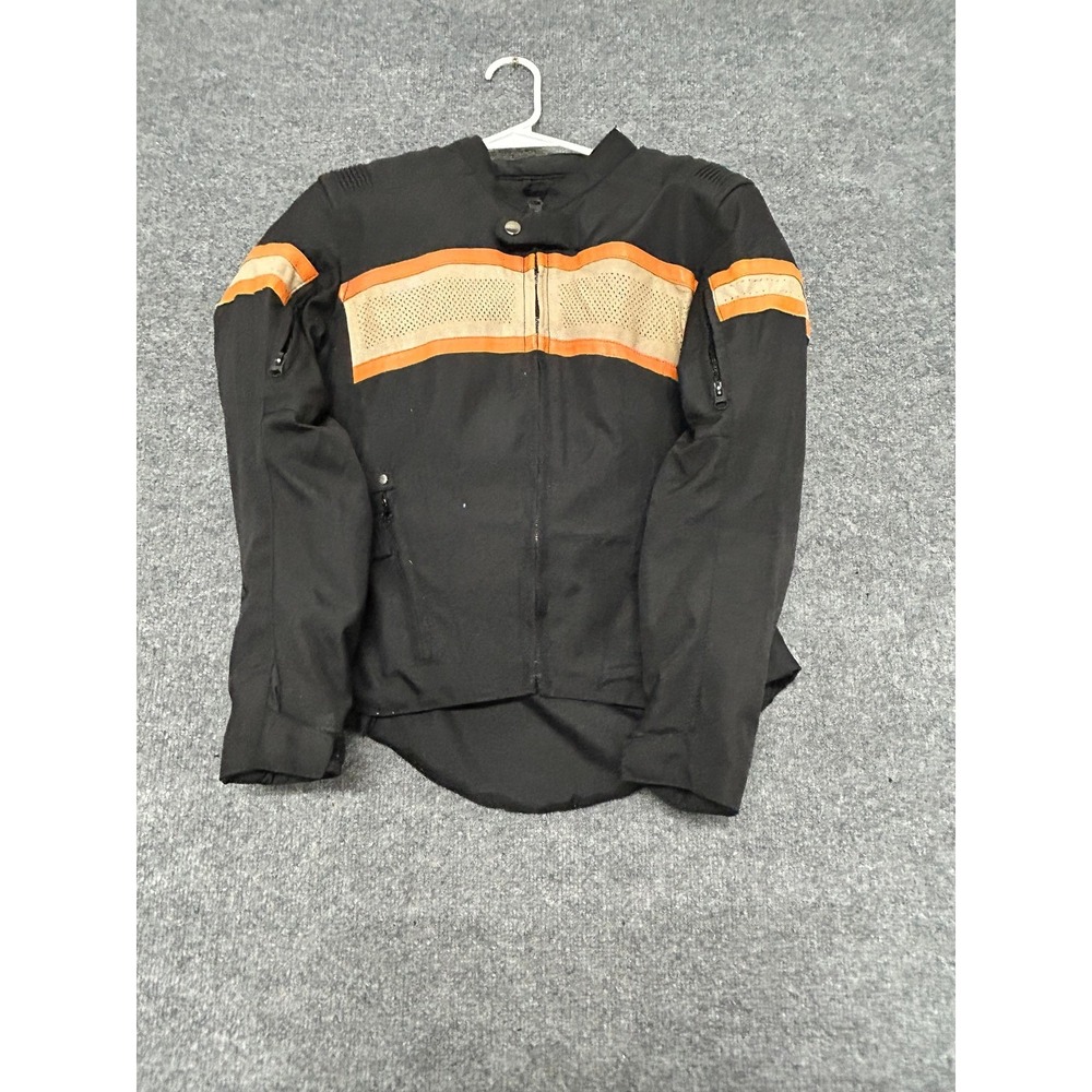 Speed and Strength Jacket Womens WXS Black Orange Textile Padded Riding Gear
